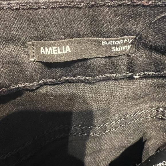 Tahari Women’s Amelia Black Jeans Button Fly Skinny High Rise Jeans Size 31 - Picture 6 of 6